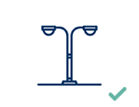 Gerencia a iluminação pública por meio de um navegador ou aplicativos móveis fáceis de usar.